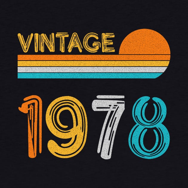 Vintage 1978 Happy 45th Birthday Retro by myreed